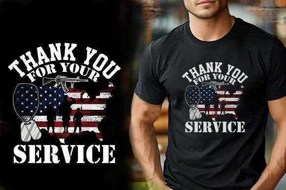 A Playful Veteran T-Shirt Design for Commercial Graphics