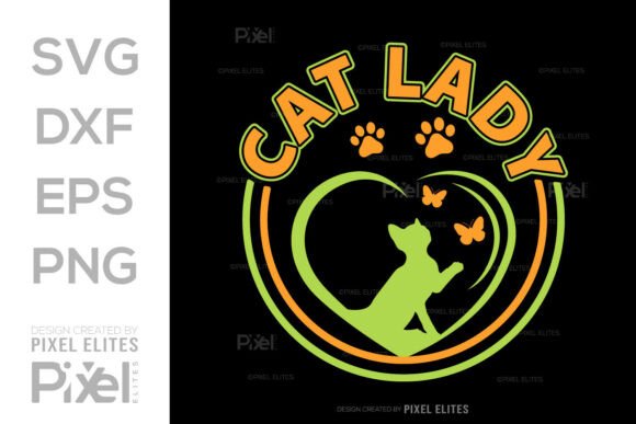 A Review of the Cat Lady SVG Graphics for T-Shirt Designs