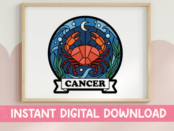 Cancer Zodiac Stained Glass Crab Sticker Review