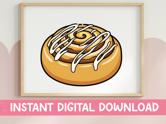 Cinnamon Roll Sticker Design: Graphics & T-Shirt Designs