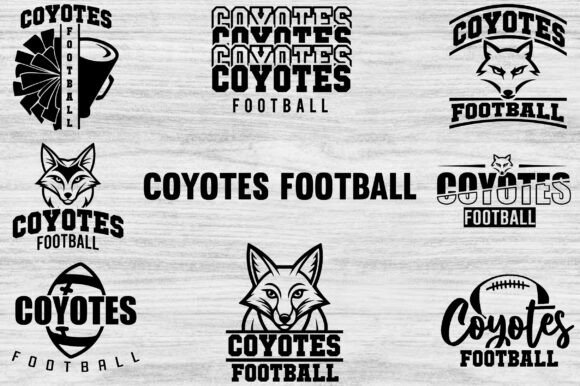 Coyotes Football Graphics for Crafted T-Shirts & Projects