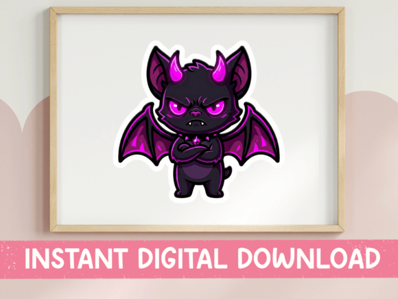 Cute Purple Bat Sticker SVG PNG Design Review