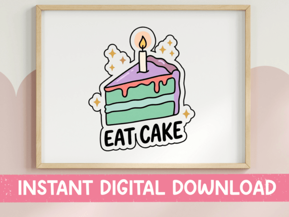 Eat Cake Birthday Sticker Design: An Embroidery Review