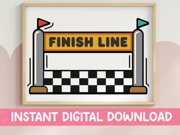 Finish Line Race Gate Sticker: Graphics for T-Shirt Designs