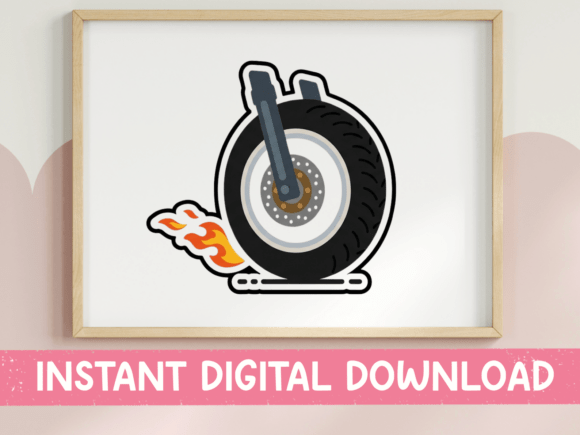 Flaming Motorcycle Wheel Sticker: An Embroidery Review