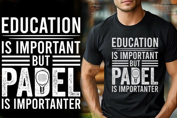 Funny Padel Graphics for Merch and T-Shirt Designs