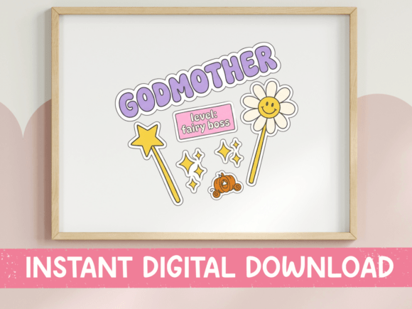 Godmother Fairy Graphics: Sticker Pack for T-Shirt Designs