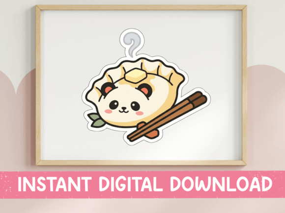 Kawaii Panda Dumpling Sticker Design Review