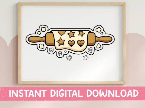 Rolling Pin Cookie Dough Baking Sticker: T-Shirt Graphics Review