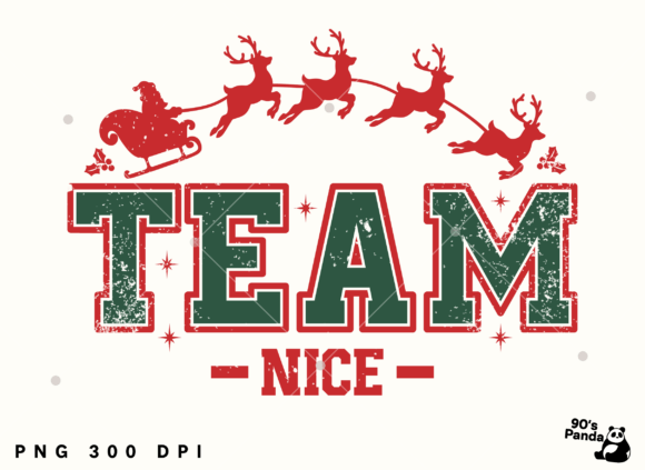 Team Nice Family Christmas Graphics for T-Shirt Designs