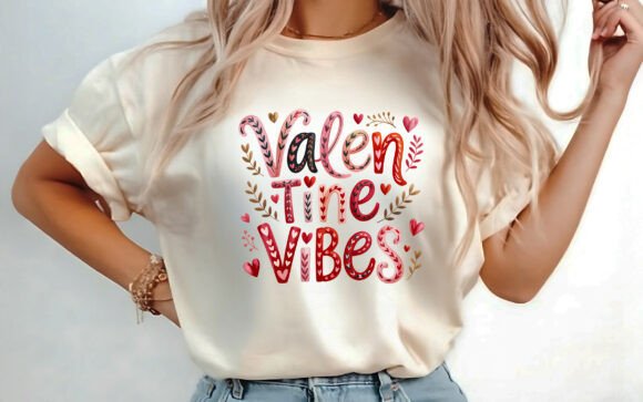 Valentine Vibes: A T-Shirt Design Graphic for Seasonal Collections
